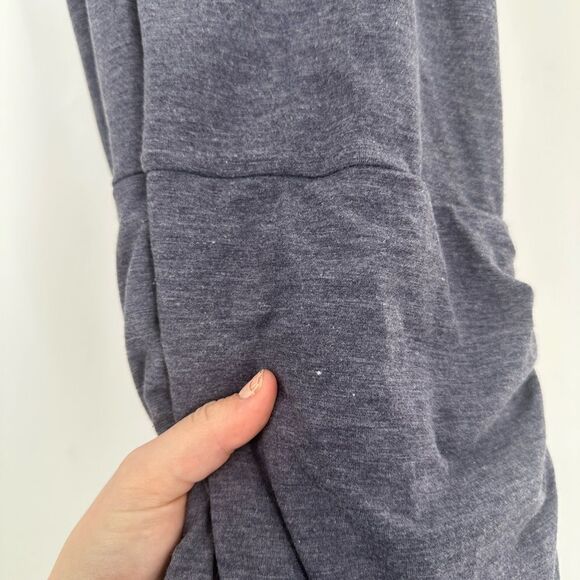Athleta Topanga Gray Ruched Soft Athletic T-Shirt Dress Size Small Stretch - Picture 4 of 10